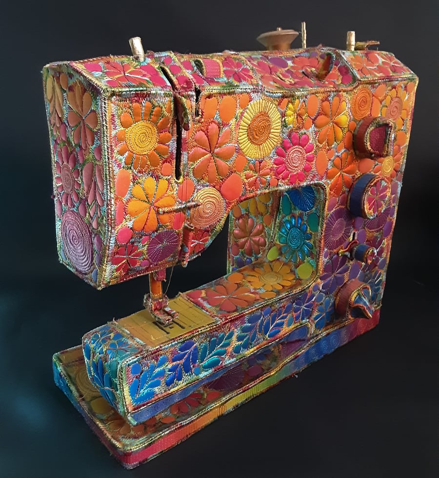 Bernina Sewing Machine Life Size Sculpture Textile Art 