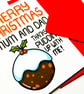 Funny Christmas Card For Mum And Dad, Christmas Pudding Card For Parents - Image 9