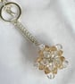 Handbag Charm, Golden & Clear Crystal Star with a Chainmaille Chain and Keyring - Image 4