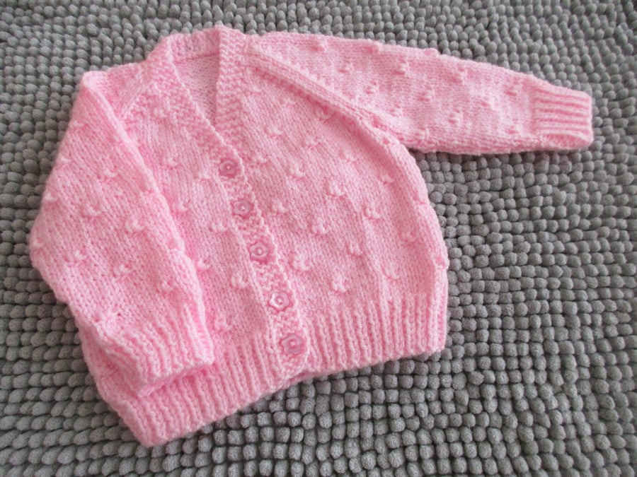 16" Baby Girls V Neck Knots Cardigan
