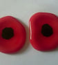 Fused Glass Poppy Brooch  - Image 2