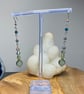 Larisa - Elegant Blue & Light Green Earrings  - Image 4