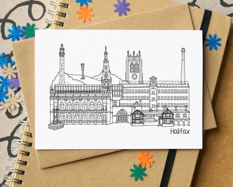 Halifax Skyline Greetings Card