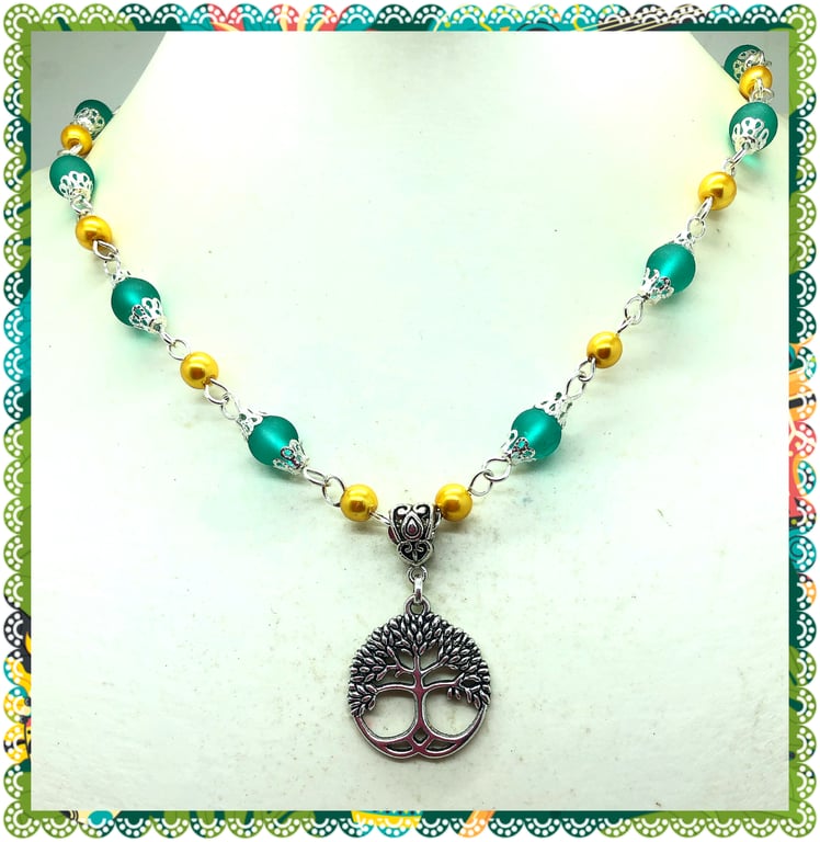 One of a Kind Wicca Tree of Life necklace