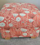 Fryetts Bergen Burnt Orange Floral Fabric Chair & Footstool Adult Armchair  - Image 6