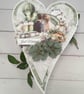 Handmade Wedding Card - Asymmetric Heart Shaped Card (125) Luxury Wedding Card.