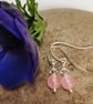 Sterling Silver Rose Quartz and Swarovski Crystal Earrings - Image 4