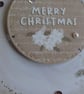 Christmas Card - Wreath With Cream Poinsettias- Merry Christmas - Image 8