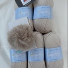 Pack of 5x100grams Acrylic DK Yarn
