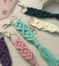 Fringed tassel Macrame Key chain or Handbag charm, luggage accessories, boho  - Image 1