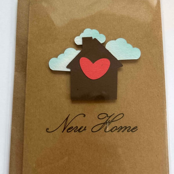 New home greeting card handcrafted 