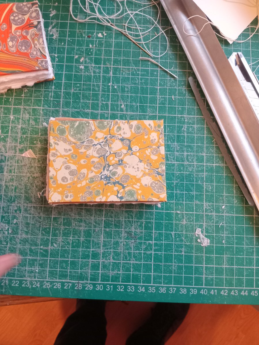 A7 watercolour mini sketchbook coptic stitch cotton rag paper