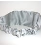 Silk Headband Light Grey Mulberry Silk Silver Hairband Elasticated - Image 5