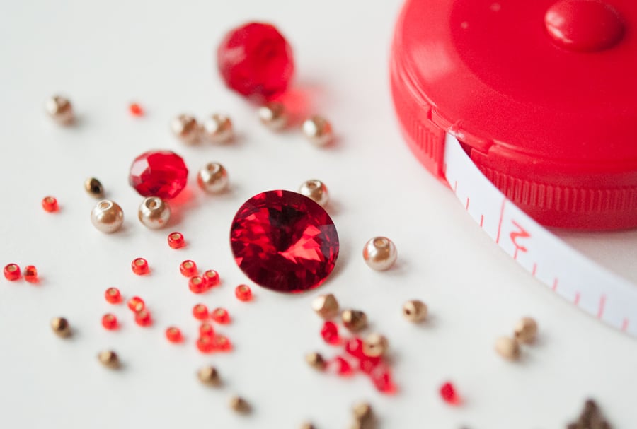 Materials Pack for Baroque Tape Measure Surround - Ruby & Dark Gold