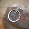 Necklace, Silver Ring Pendant, Abalone Shell Necklace Pendant