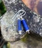 Scrolls lapis lazuli and silver earrings - Image 3