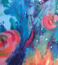 Pretty in Pink Art Print, Abstract Flowers, A3 size - Image 4