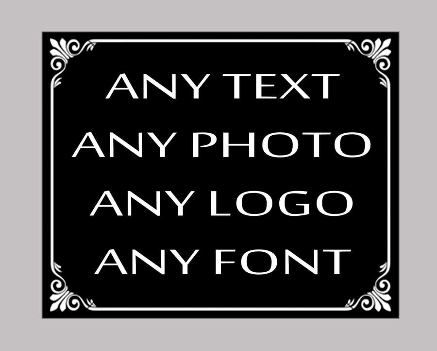 Personalised Custom Your Text Metal Sign Any Text, Any Font, Any Image House Off