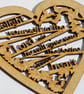 Large wooden heart - Delight (Psalm 37:4)