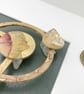 Kivi - Original Botanical Art with Rose Petals, Gold and Rock Crystal - Image 5