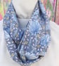 Liberty Print Scarf. Tana Lawn Cotton William Morris Pimpernel ( Pale Blue ). 