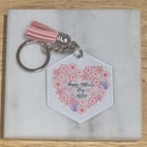 Flower Heart Happy Mother's Day Keyring
