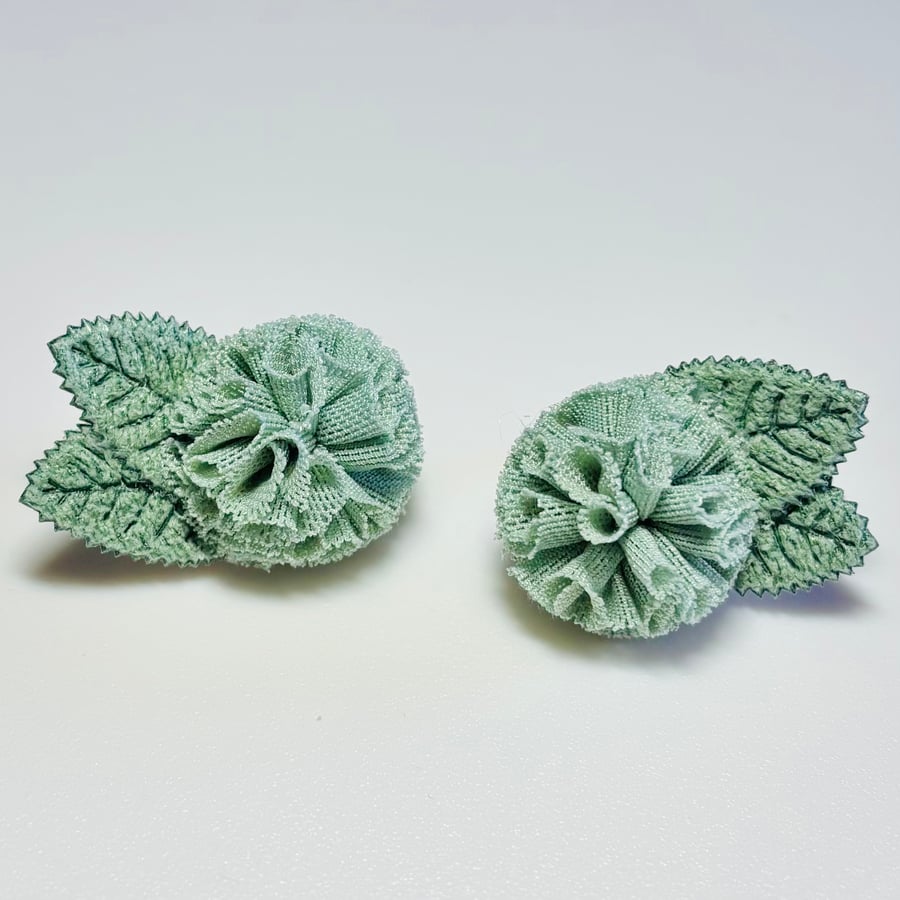 Sage Green Pom-Pom Hair Bobbles 