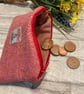 Harris Tweed Coin Purse Pink Tweed - Image 2