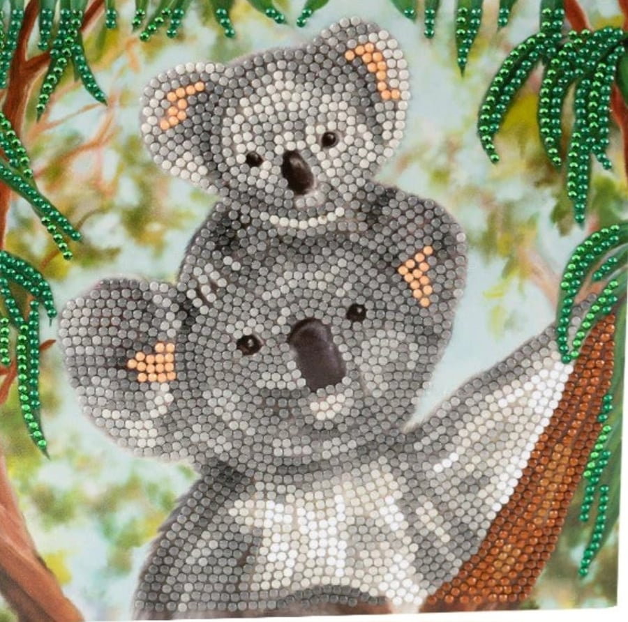 Baby koala card craft buddy crystal art kit 