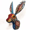 Faux hare head wall mount in William Morris fabric