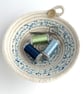 Trinket Bowl made from Coiled Rope and Floral Fabric - Image 5