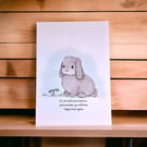 ‘It’s OK to be sad sometimes’ rabbit art print 