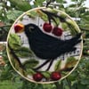 Blackbird needle felted bird art