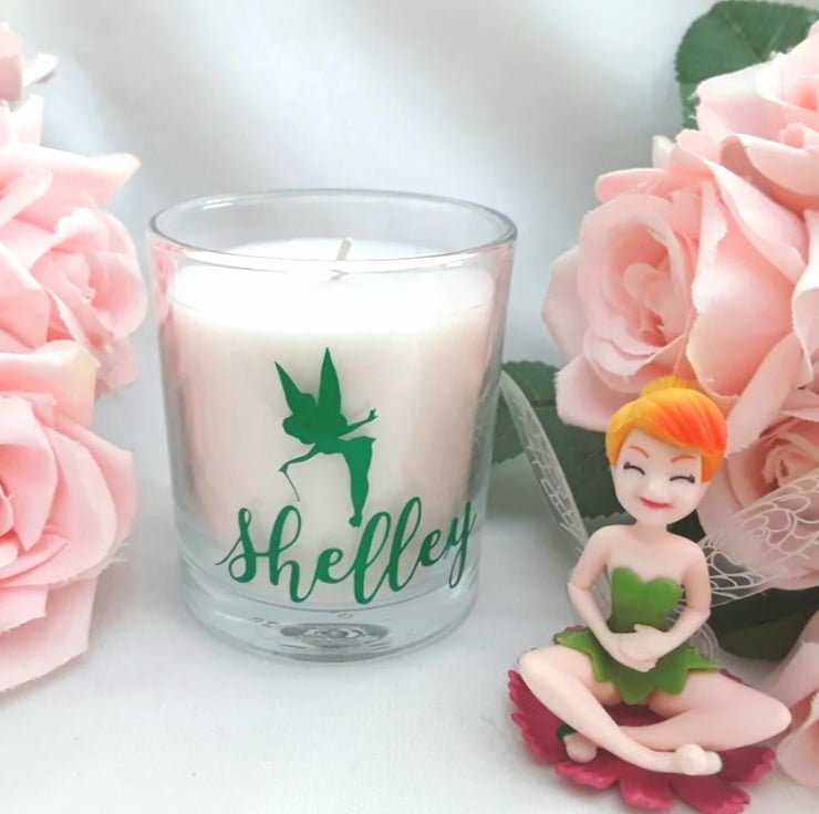 Personalised Tinkerbell candle Personalised Ti Folksy