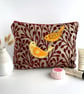 Toiletry Bag with Folk Art Style Birds - Image 1