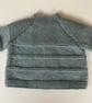 Baby cardigan 0-3 months soft green grey colour - Image 3