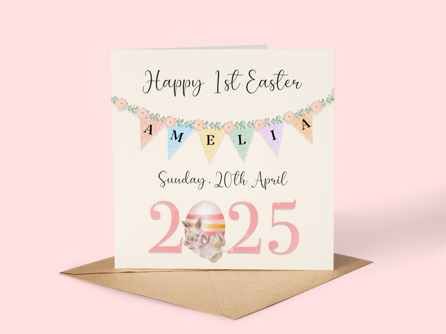 First Easter Card, Personalised 1st Easter Card, Baby's First Easter