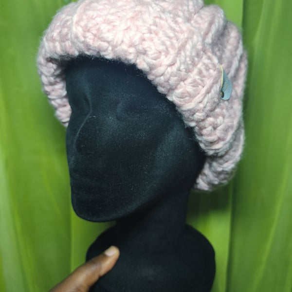 Basic Light Pink Chunky Beanie