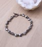 Dalmatian Jasper gemstone and heart beaded bracelet - Image 2