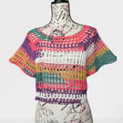 Colourful Crochet Cover Up Mesh Top
