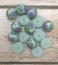 Blue Millefiori Polymer Clay Beads and Spacers - Image 2