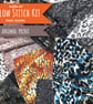 Slow stitching kit, fabric remnants - animal print theme - Image 1