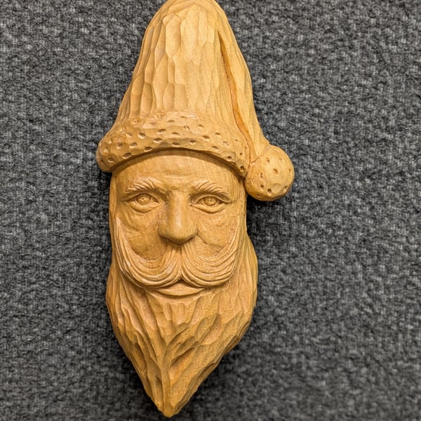 Hand carved wooden Santa 