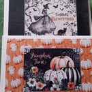 Set of Two Cards - Halloween Card - Pumpkin Card - Witch on Broom Card