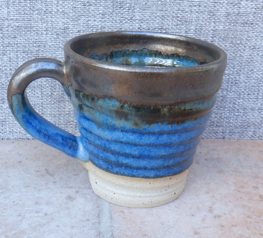 Coffee mug tea cup hand thrown stoneware pottery wheel handmade 