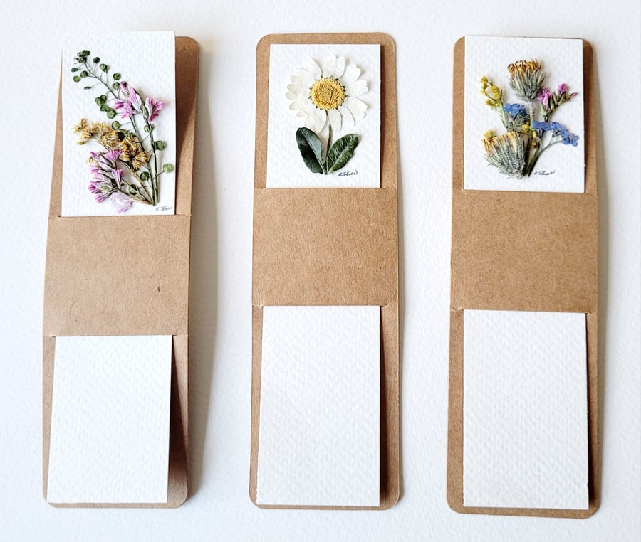 Small Handmade Pressed Flower Bookmarks  