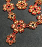 Emily handmade Seed Bead and Crystal Necklace and Earrings set - Image 6