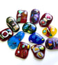 Choice of Dichroic Fused Glass Cabochons Flat Back Jewellery Nuggets
