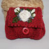 Knitted and Embroidered Purse