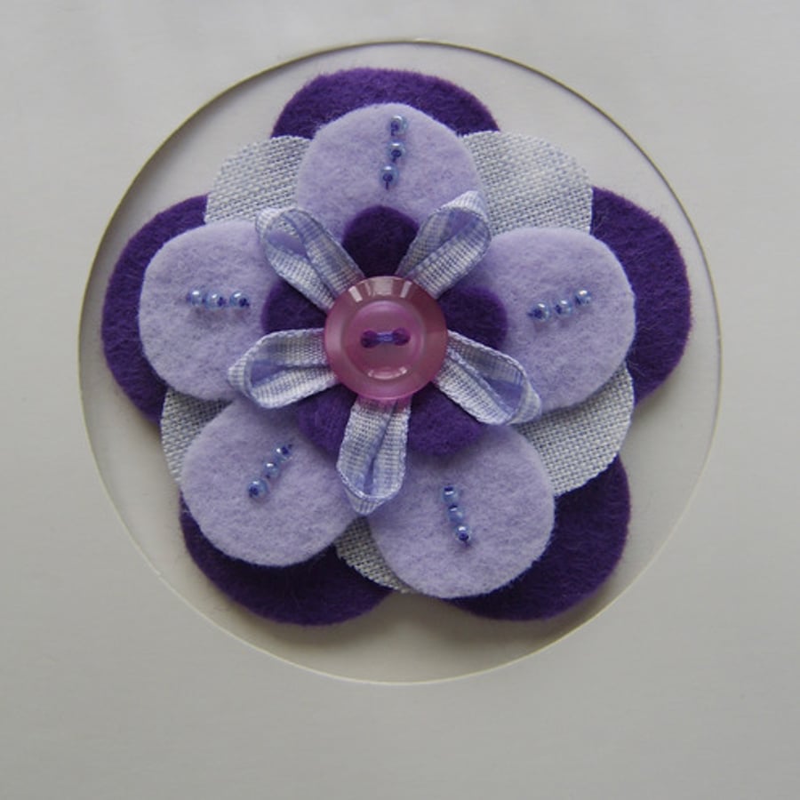 Floral Fabric Greeting Card